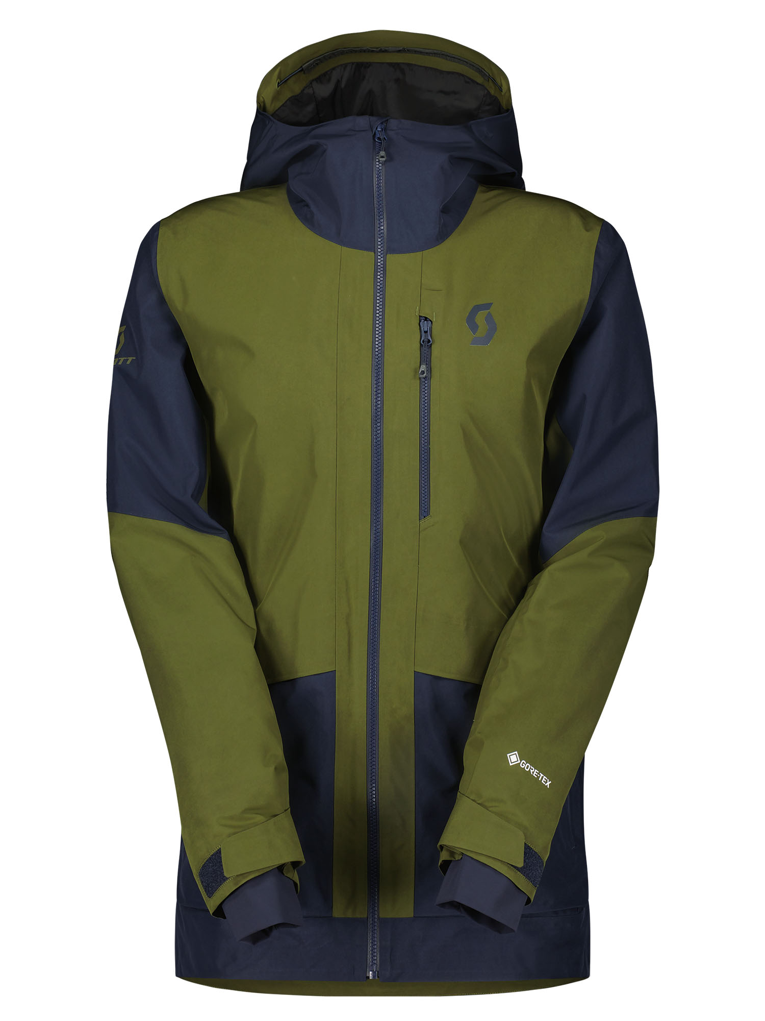 Куртка Горнолыжная Scott Vertic Gtx 2L Dark Blue/Fir Green (Us:s)