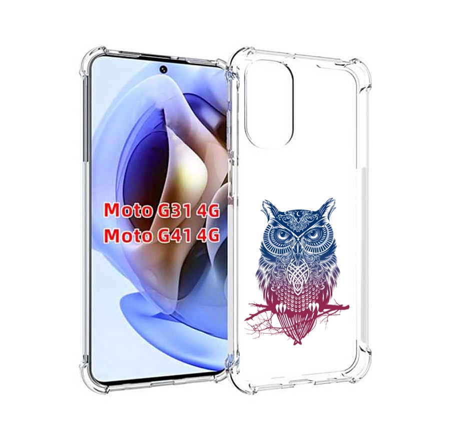 

Чехол MyPads хиппи сова для Motorola Moto G31 4G / G41 4G, Прозрачный, Tocco