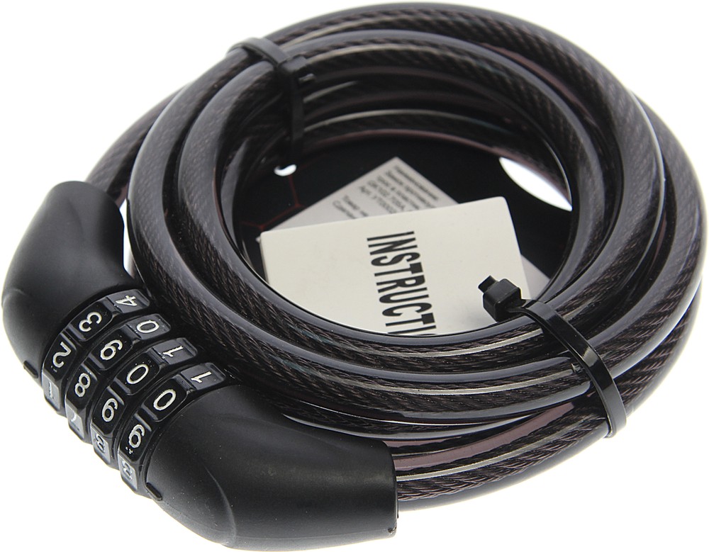 Замок велосипедный 1000х18мм трос кодовый RAPIDO