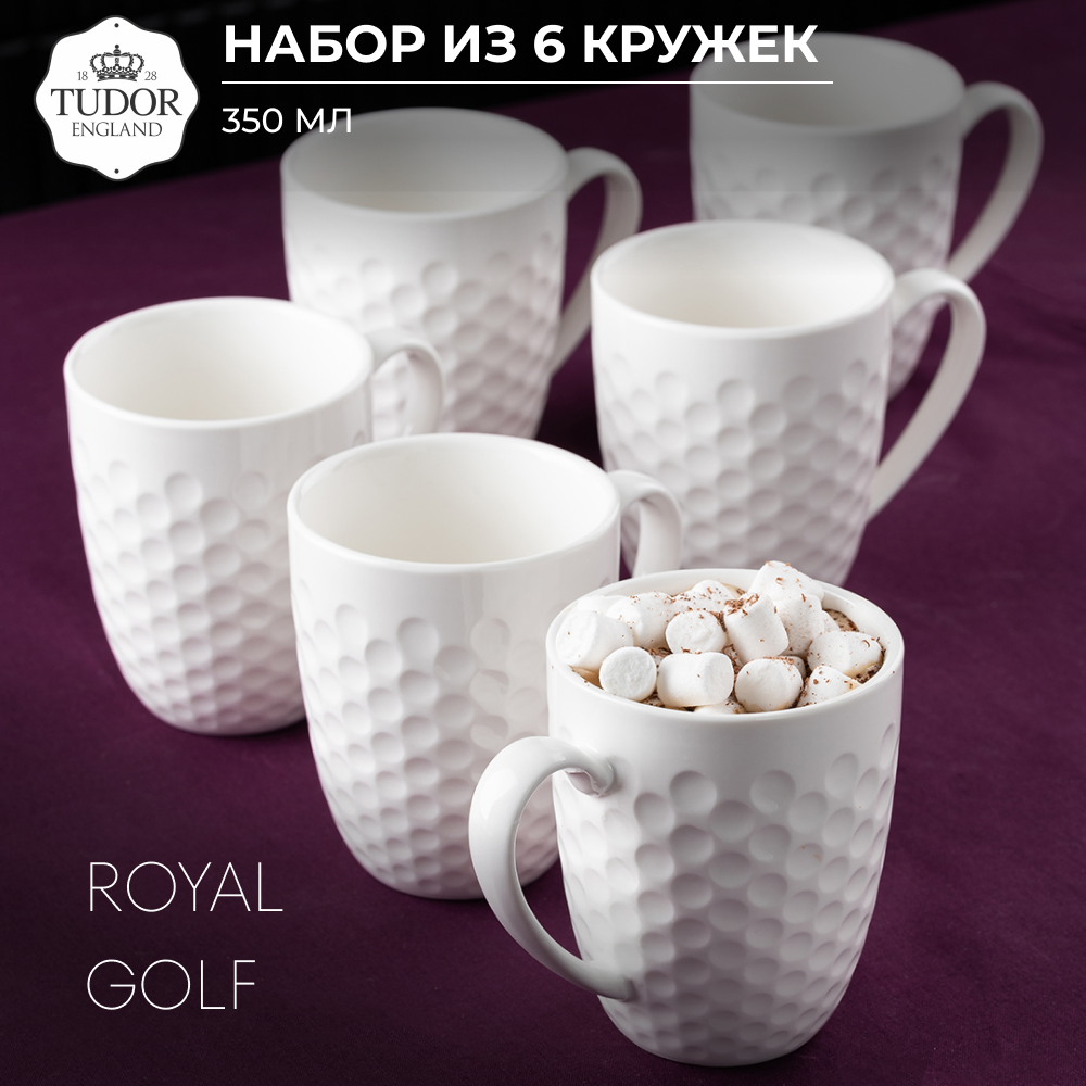 Набор кружек Tudor England TUC3576 Royal Golf 350 мл на 6 персон