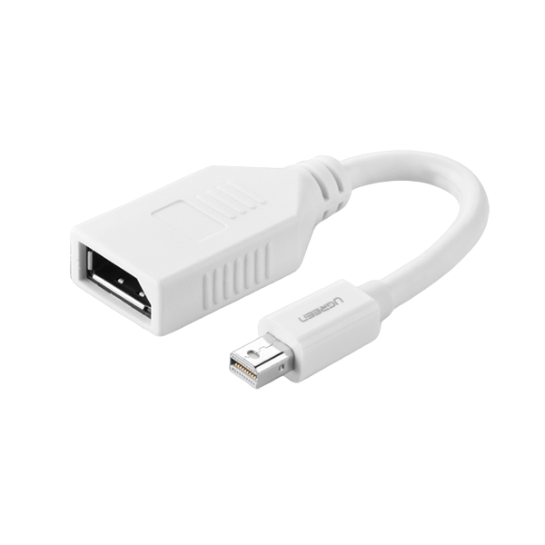 

Кабель uGreen Mini DisplayPort-DisplayPort вилка-розетка 0.15м 10445_, Белый, (10445) Mini DP Male To DP Female Cable 15cm - White