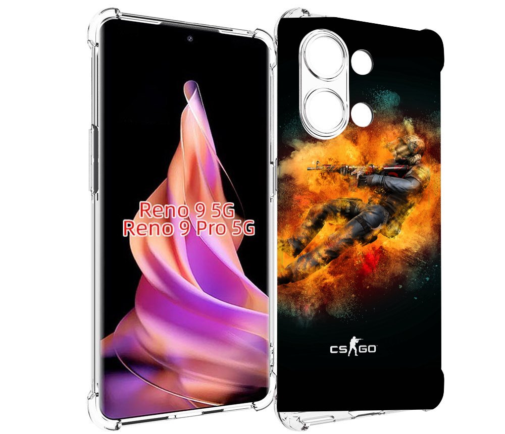 

Чехол MyPads CS-go-Контр-террорист мужской для Oppo Reno 9/Reno 9 Pro, Прозрачный, Tocco