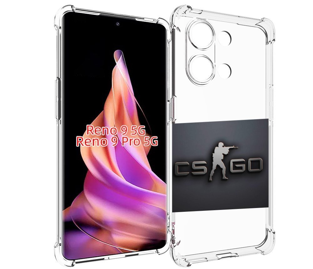 

Чехол MyPads CS go логотип мужской для Oppo Reno 9/Reno 9 Pro, Прозрачный, Tocco