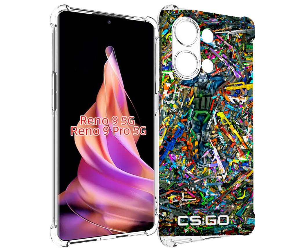 

Чехол MyPads CS GO guns skins мужской для Oppo Reno 9/Reno 9 Pro, Прозрачный, Tocco