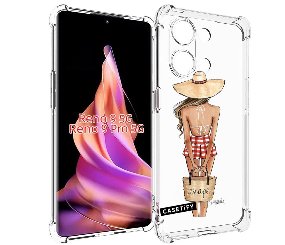 

Чехол MyPads CASETiFY женский для Oppo Reno 9/Reno 9 Pro, Прозрачный, Tocco