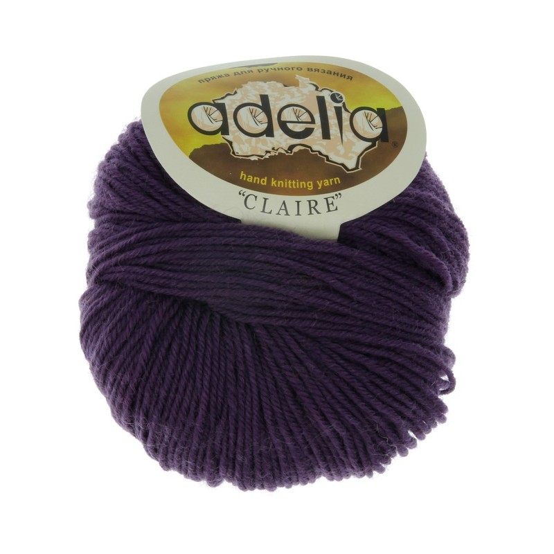

Пряжа Adelia Claire №258 серо-фиолетовый, Claire