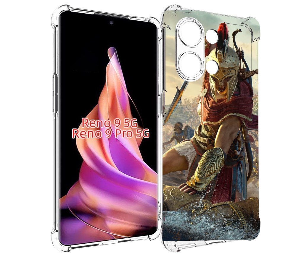 

Чехол MyPads Assassin's Creed Odyssey Kassandra мужской для Oppo Reno 9/Reno 9 Pro, Прозрачный, Tocco