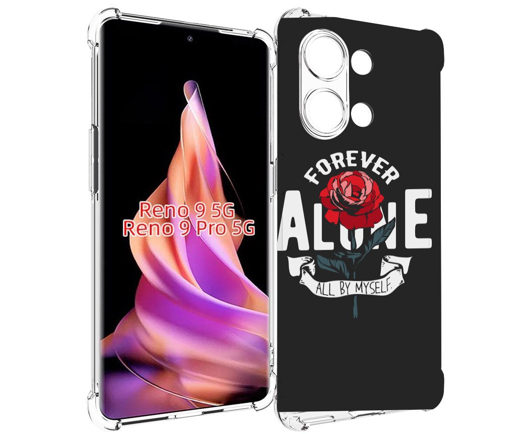 

Чехол MyPads Alone для Oppo Reno 9/Reno 9 Pro, Прозрачный, Tocco