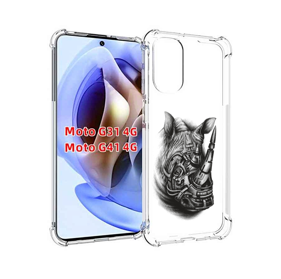 

Чехол MyPads стальной носорог для Motorola Moto G31 4G / G41 4G, Прозрачный, Tocco