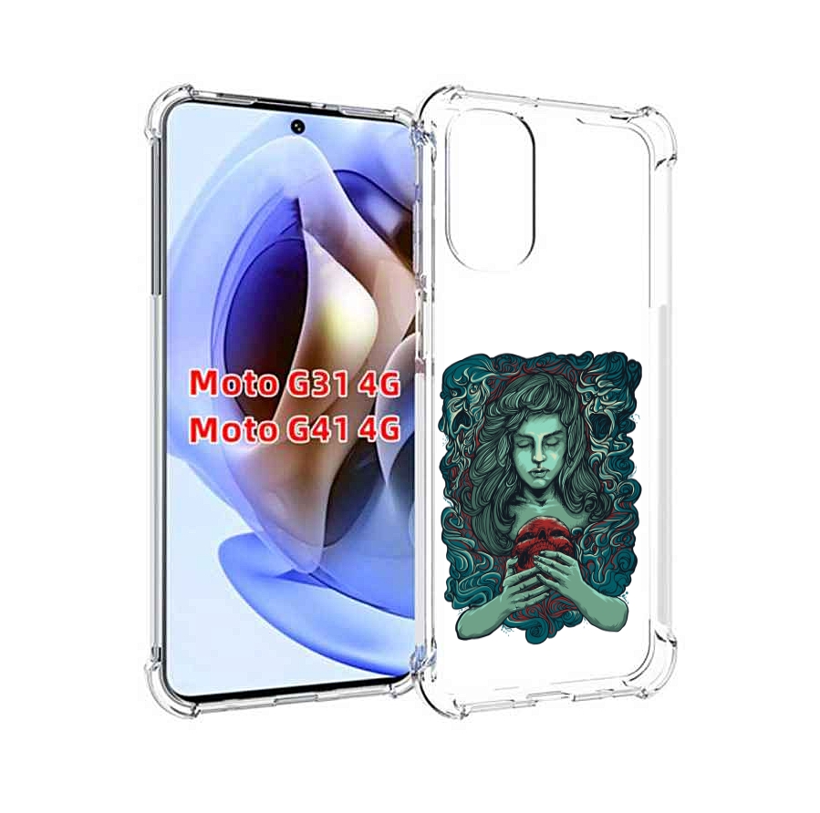 

Чехол MyPads спящая девушка для Motorola Moto G31 4G / G41 4G, Прозрачный, Tocco