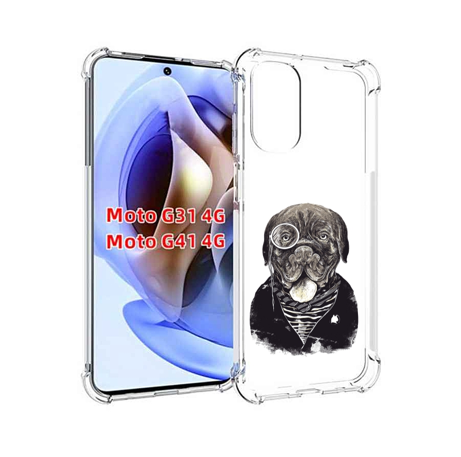 

Чехол MyPads солидный песик для Motorola Moto G31 4G / G41 4G, Прозрачный, Tocco