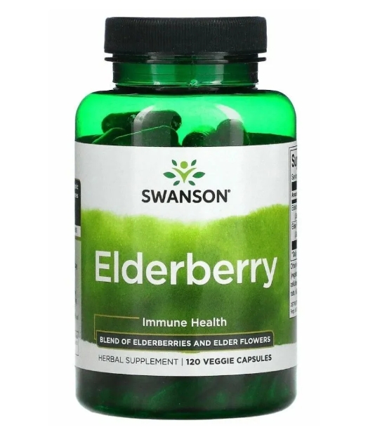 

Экстракт Бузины Swanson Elderberry 120 вегетарианских капсул