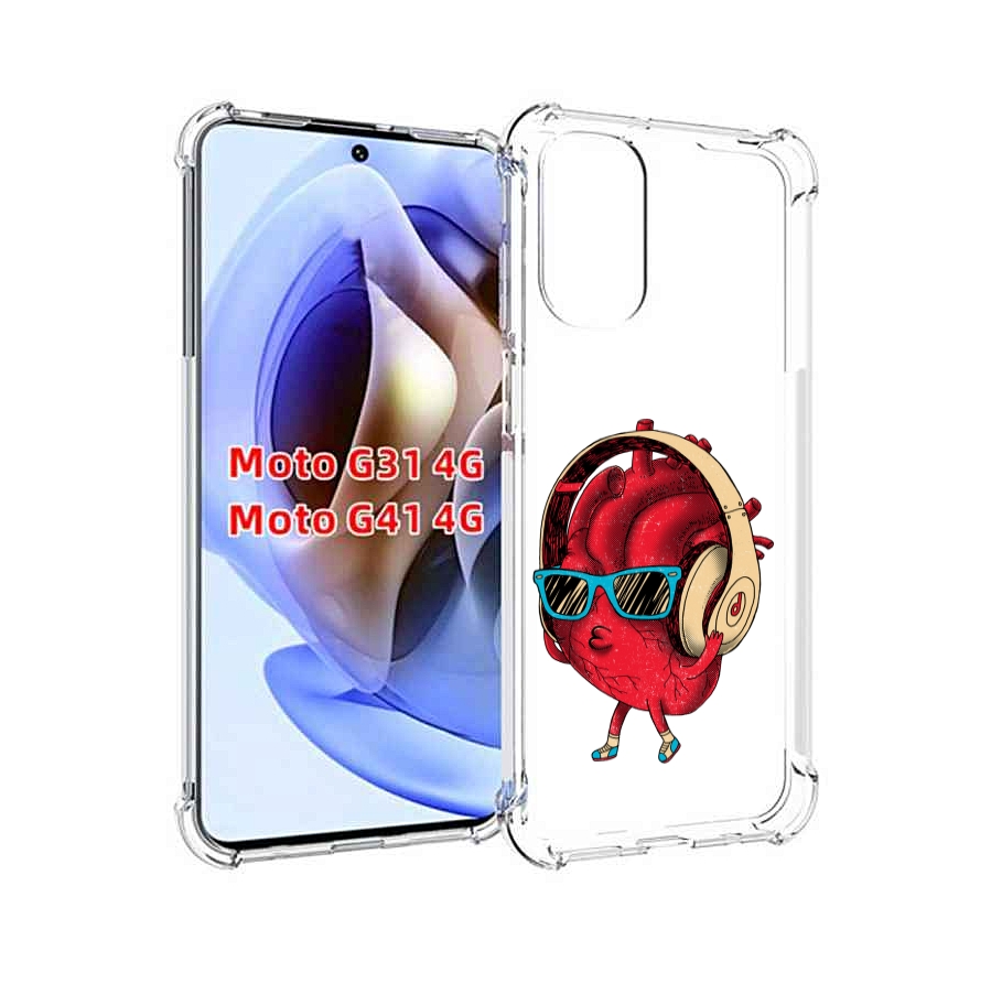 

Чехол MyPads слушай сердце для Motorola Moto G31 4G / G41 4G, Прозрачный, Tocco