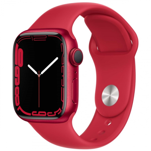 фото Смарт-часы apple watch series 7 gps 45mm (product)red alum. sport