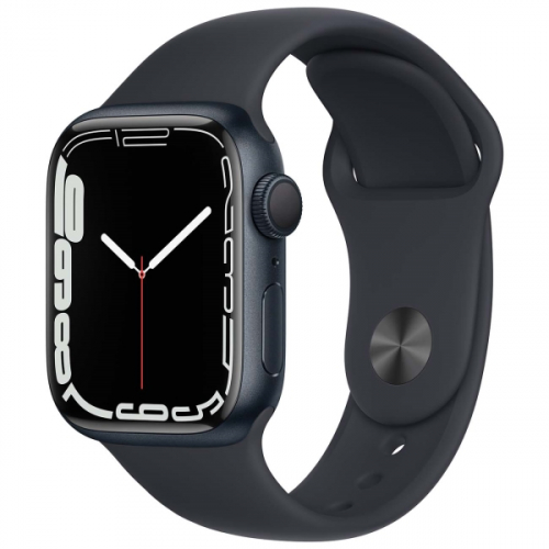 фото Смарт-часы apple watch series 7 gps 45mm midnightal/midnight sport