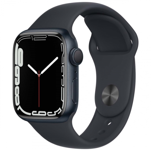 фото Смарт-часы apple watch series 7 gps 41mm midnightal/midnight sport