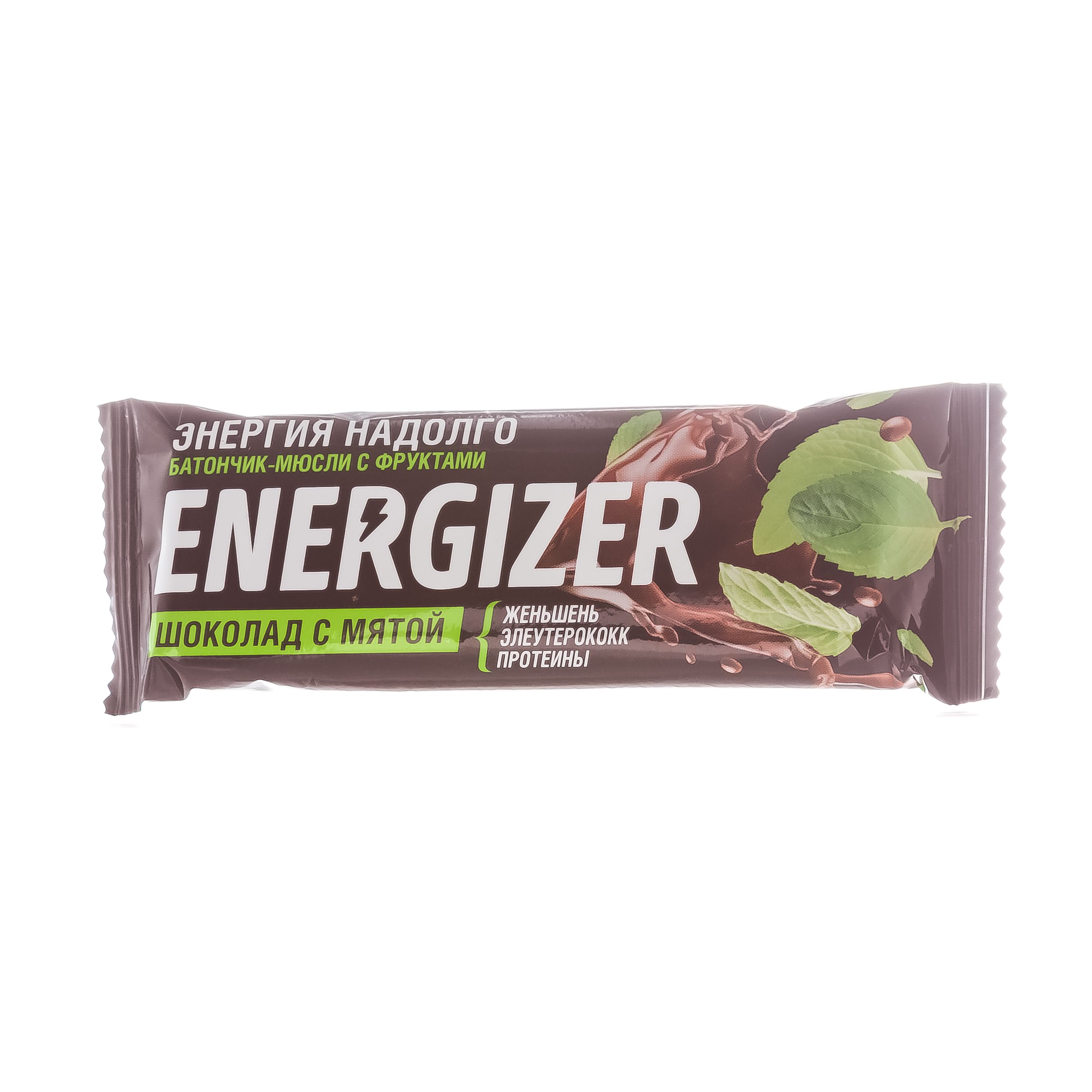 Батончик-мюсли Energizer с фруктами Шоколад с мятой 40 г