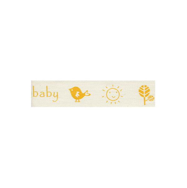 

Gamma хлопковая, 16 мм, 3 м, с рисунком "A pretty baby", цвет желтый, Бежевый;желтый