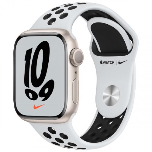 фото Смарт-часы apple watch nike s7 gps 45mm staral/pureplat/blacksport