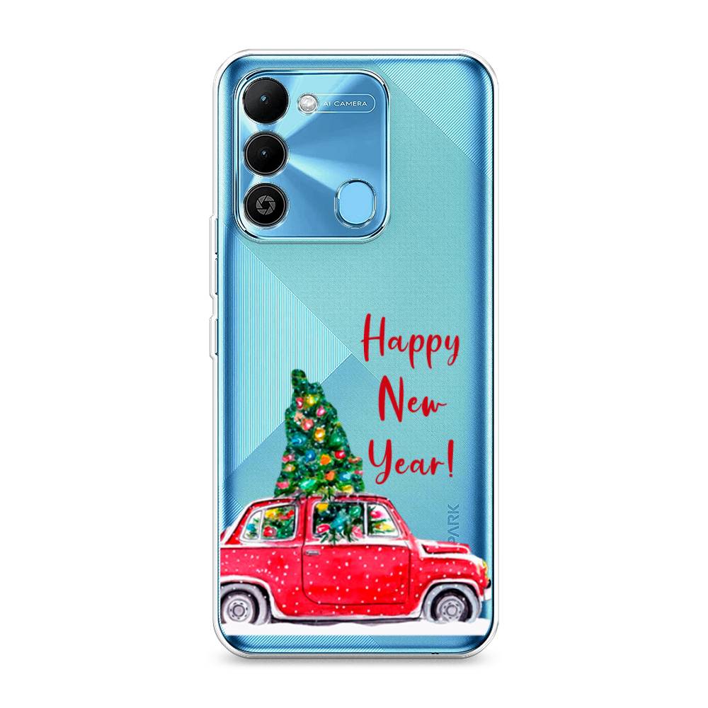 

Чехол на Tecno Spark Go 2022 "Happy New Year", Красный;зеленый, 302850-5