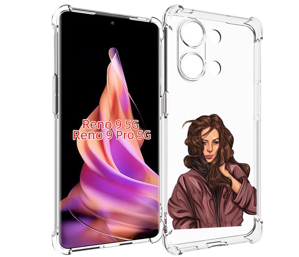 

Чехол MyPads Арт рисунок девушки для Oppo Reno 9/Reno 9 Pro, Прозрачный, Tocco