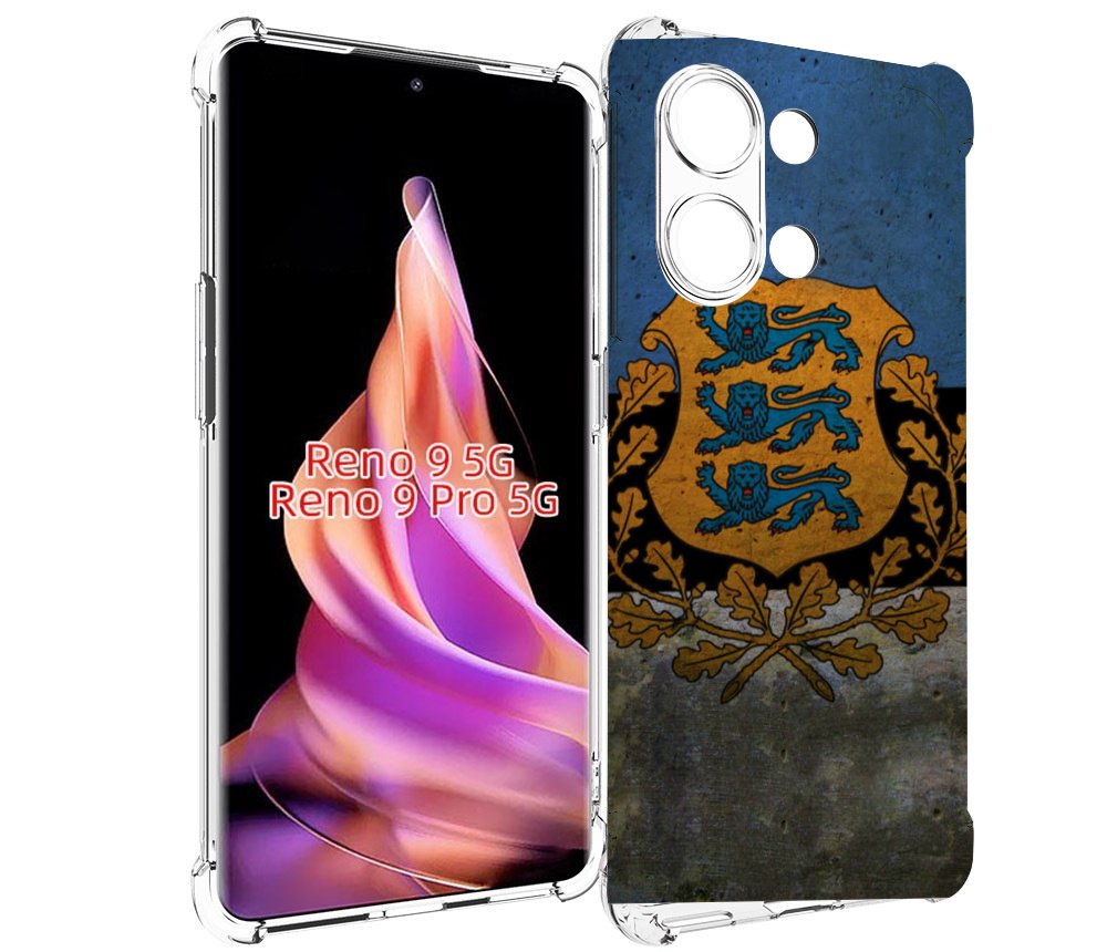 

Чехол MyPads герб флаг эстонии для Oppo Reno 9/Reno 9 Pro, Прозрачный, Tocco