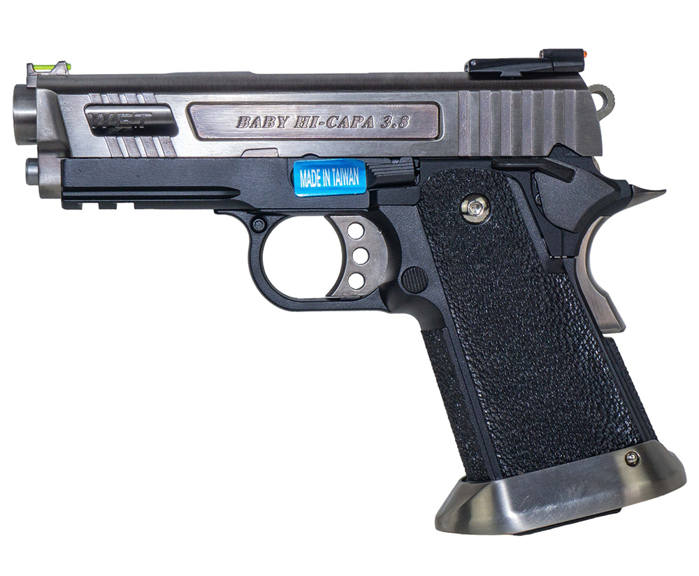 Пистолет страйкбольный WE Пистолет Hi-Capa 3.8, хром