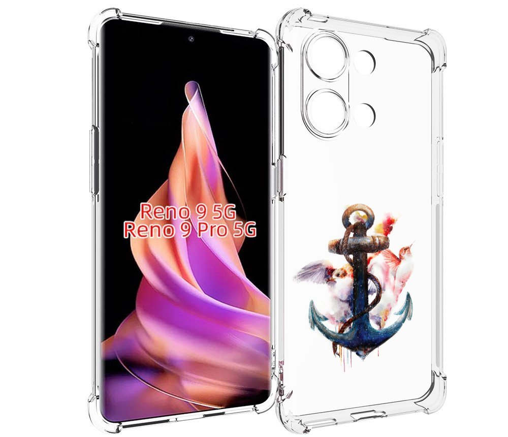 

Чехол MyPads якорь с птицами для Oppo Reno 9/Reno 9 Pro, Прозрачный, Tocco