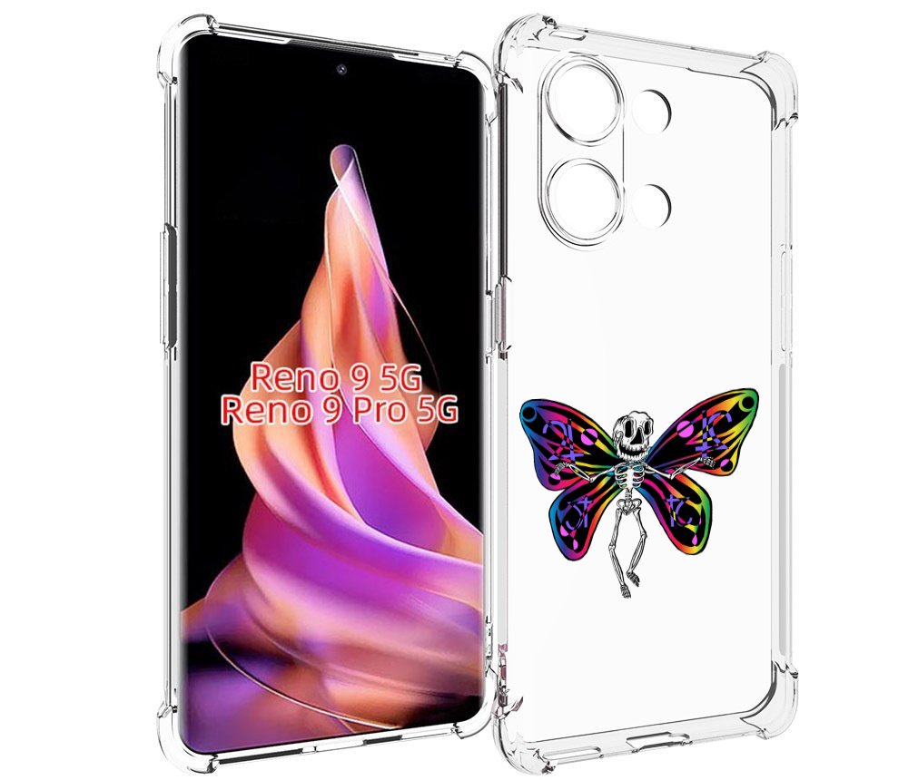 

Чехол MyPads эффект бабочки для Oppo Reno 9/Reno 9 Pro, Прозрачный, Tocco