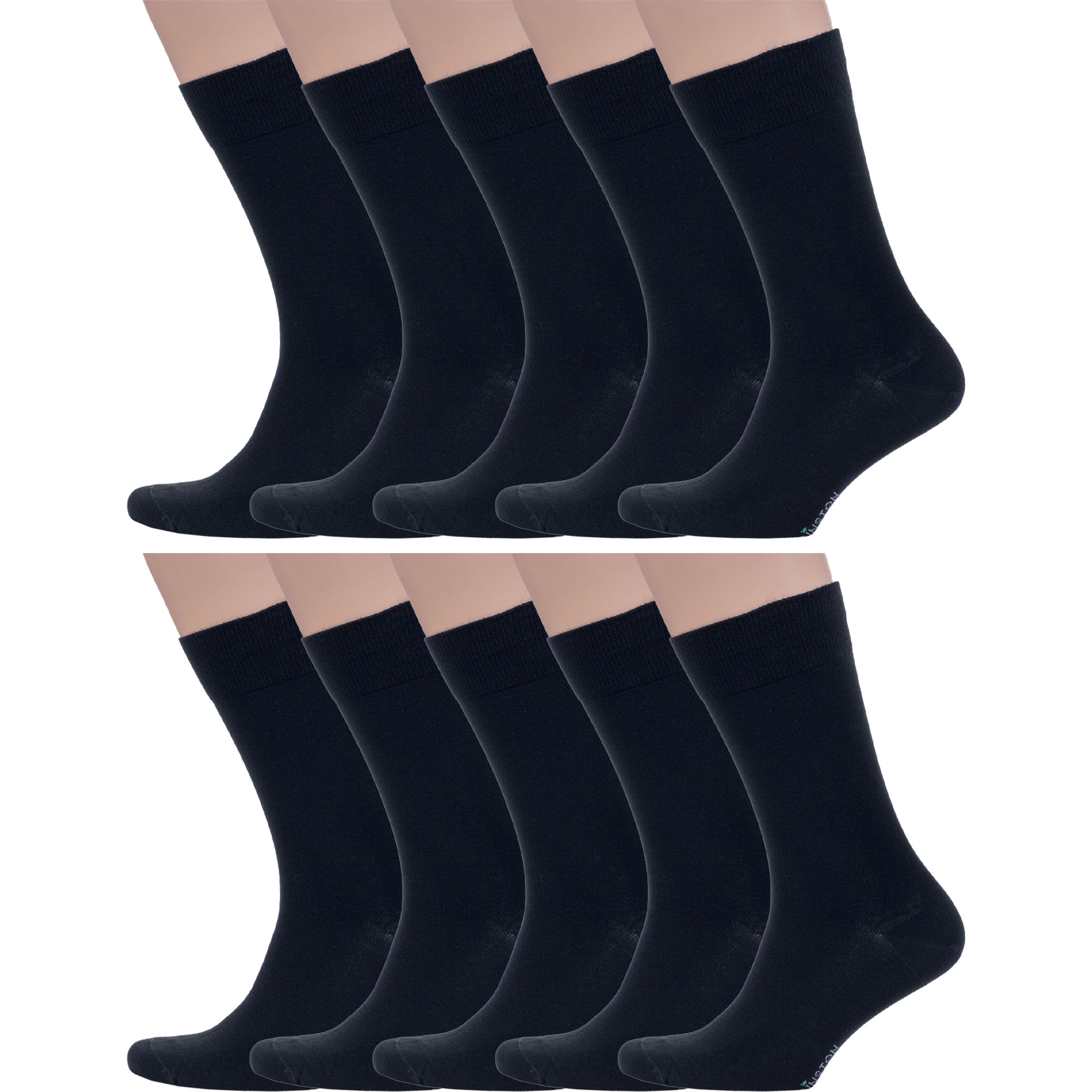 

Комплект носков мужских Grinston socks 10-17D1 черных 25, Черный, 10-17D1