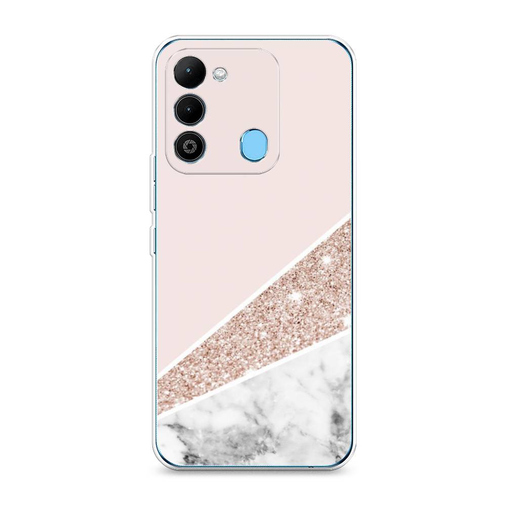 

Чехол на Tecno Spark Go 2022 "Блестящий розовый мрамор", 302850-3