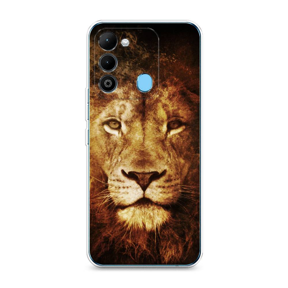 

Чехол на Tecno Spark Go 2022 "Лев", Черный;коричневый;желтый, 302850-6