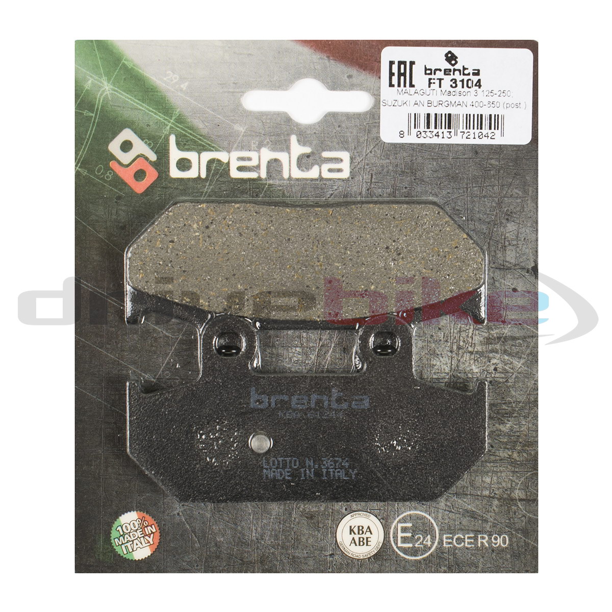 

Тормозные колодки Brenta Organic FT3104, 21-05361