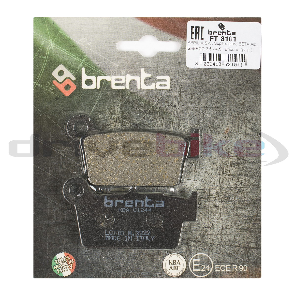 

Тормозные колодки Brenta Organic FT3101, 21-05360