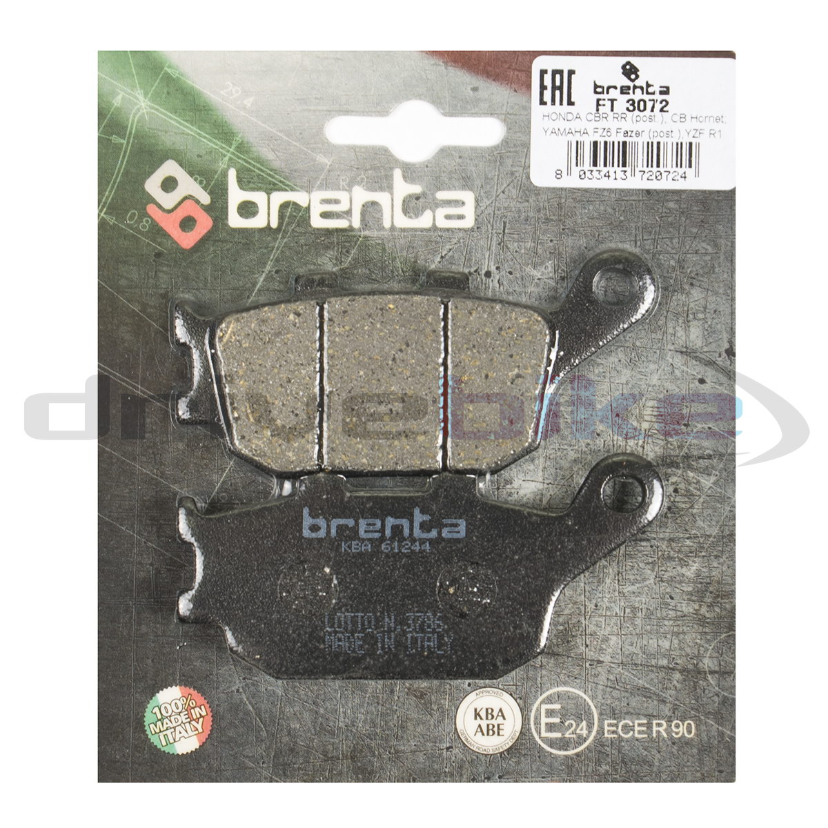 Тормозные колодки Brenta Organic FT3072
