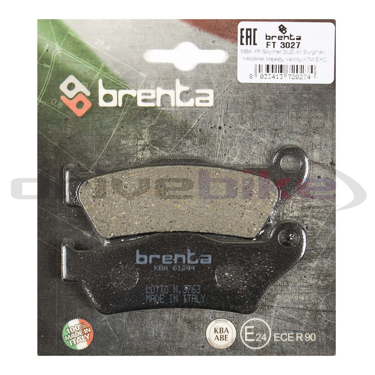 Тормозные колодки Brenta Organic FT3027