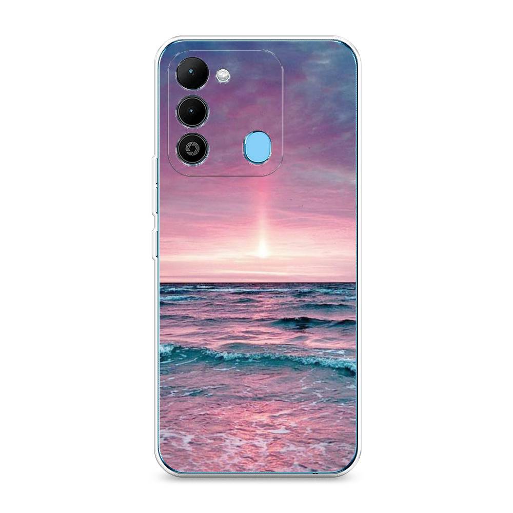 

Чехол на Tecno Spark Go 2022 "Восход 3", Розовый;голубой, 302850-2