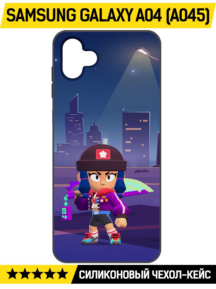 

Чехол-накладка Софт Brawl Stars - Героиня Биби для Samsung Galaxy A04 (A045), Черный