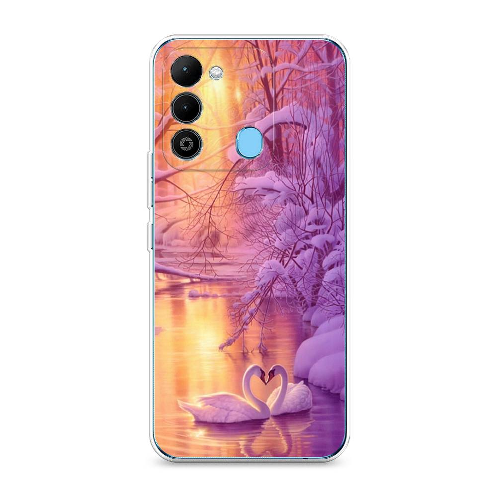 

Чехол на Tecno Spark Go 2022 "Зима 1", Фиолетовый;желтый, 302850-2
