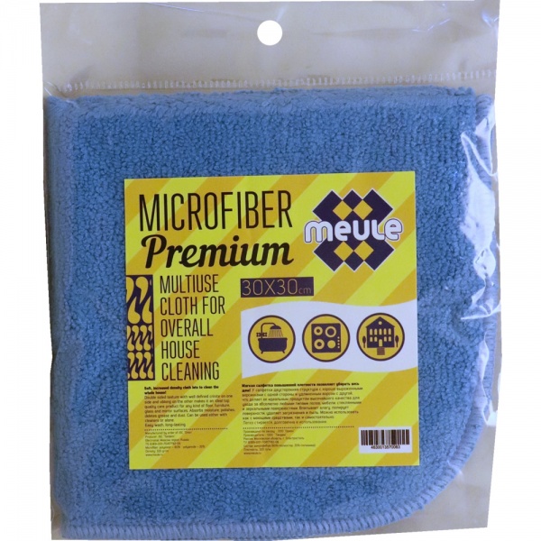 фото Meule microfiber premium салфетка из микрофибры, универсальная, для уборки, 30х30 см тандем