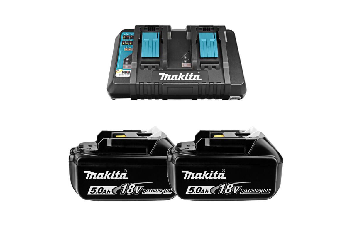 аккумулятор з у makita 191l75 3 dc18rd 1шт bl1850b 2шт 18в 5 0ач li ion кор Аккумулятор и ЗУ MAKITA 191L75-3 (ЗУ DC18RD + АКБ BL1850B 2шт.)