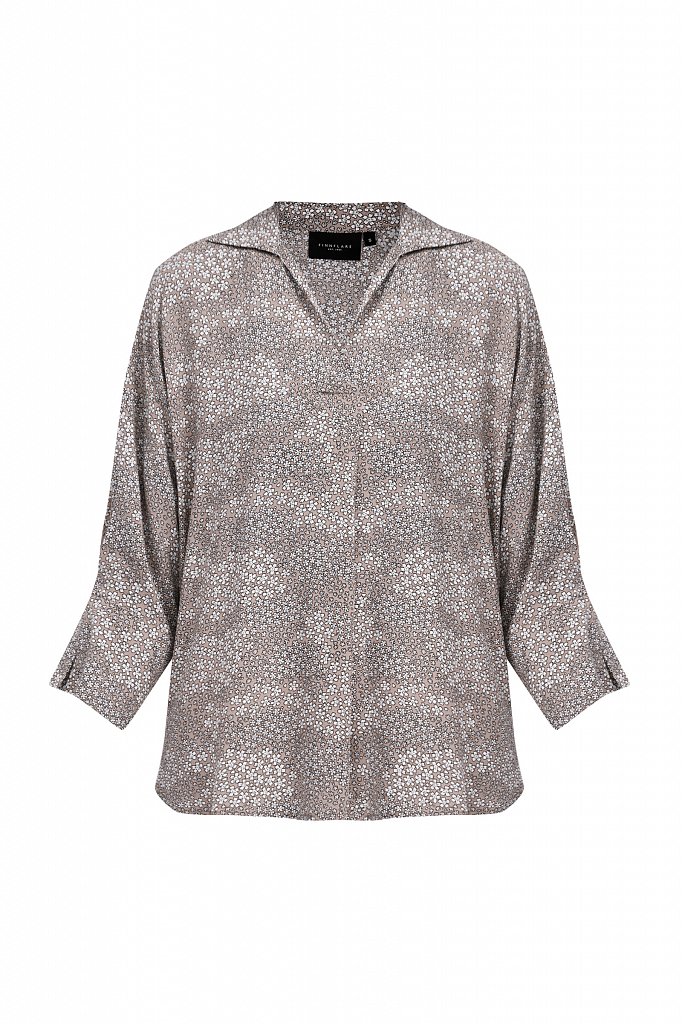 

Блуза женская Finn Flare S21-12098 коричневая M, S21-12098