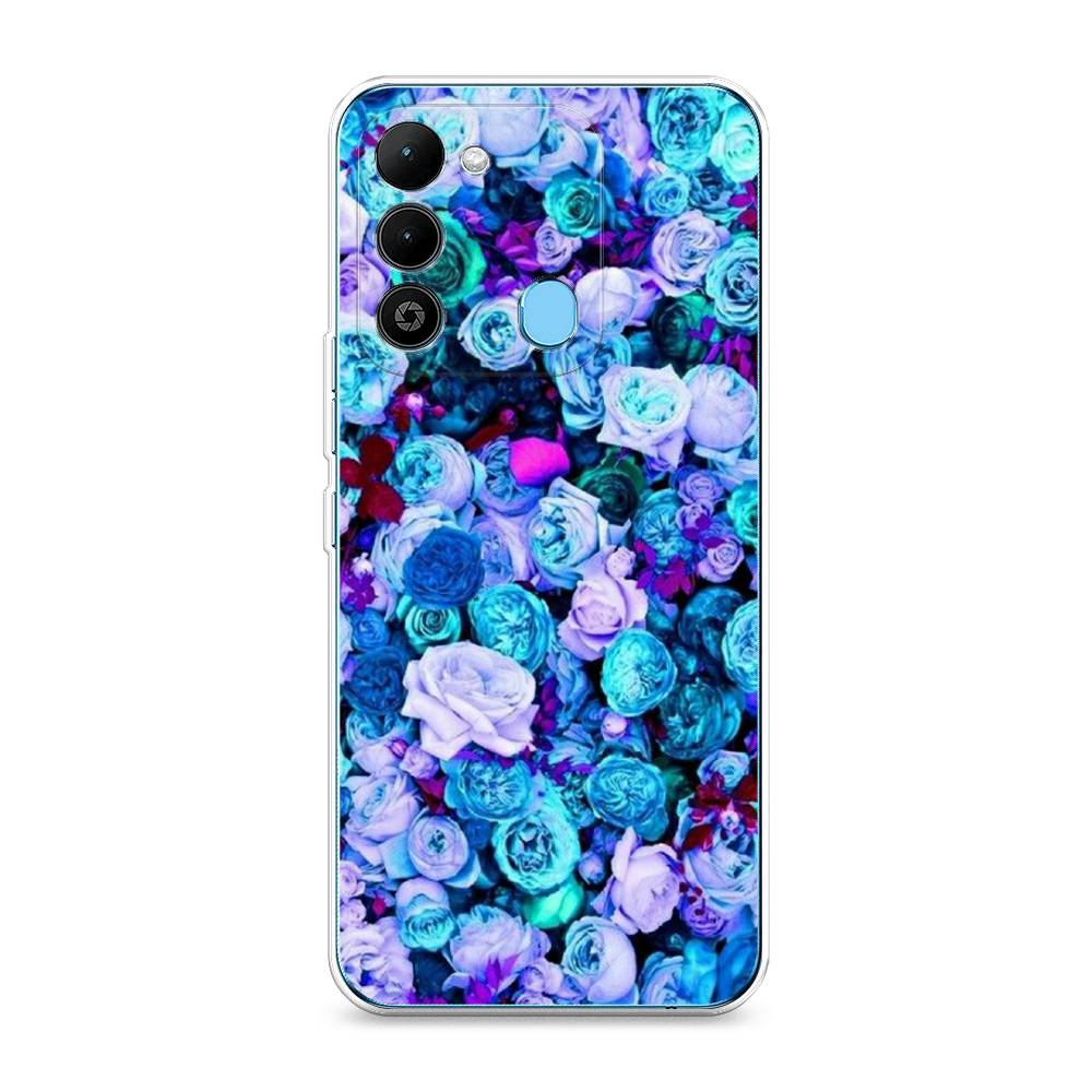 

Чехол на Tecno Spark Go 2022 "Цветочный ковер", Фиолетовый, 302850-2