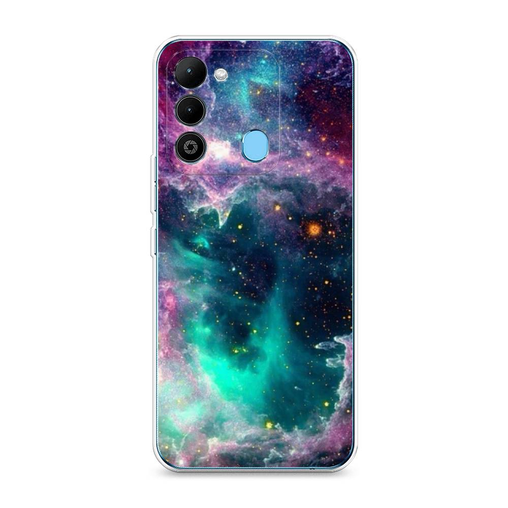 

Чехол на Tecno Spark Go 2022 "Звездные облака", Розовый;бежевый, 302850-2