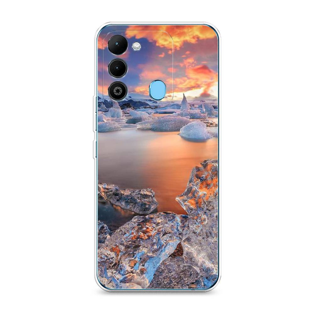 

Чехол на Tecno Spark Go 2022 "Ледники", Синий;оранжевый, 302850-2