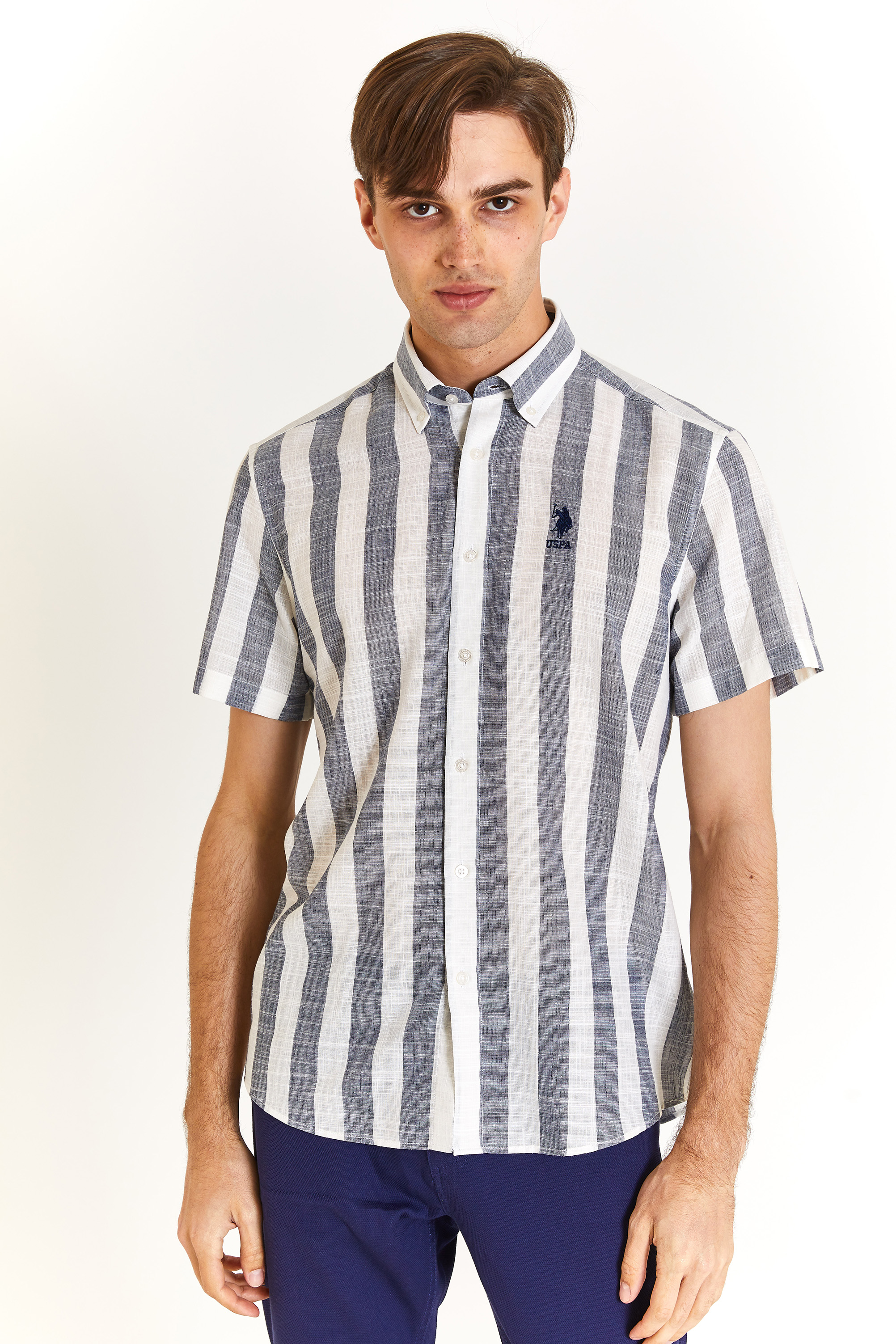 

Рубашка мужская U.S. POLO Assn. G081GL0040LIBER серая 3XL, Серый, G081GL0040LIBER