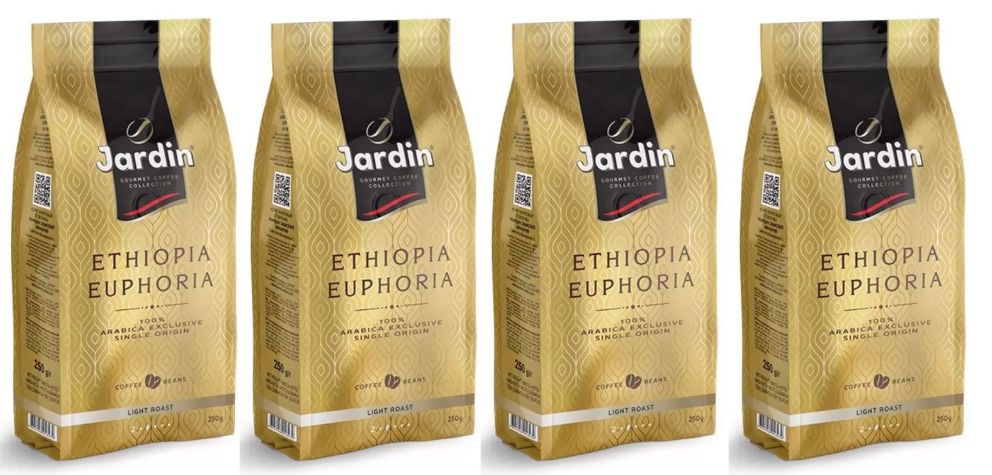 Кофе в зернах Jardin Ethiopia Euphoria, арабика, 250 г х 4 шт