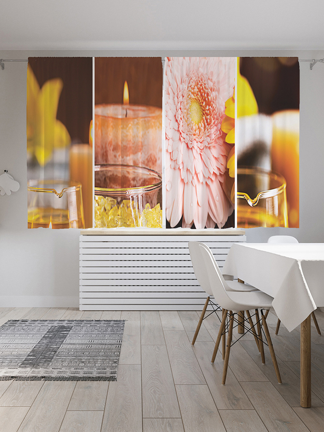 

Шторы с фотопечатью JoyArty "Ароматные свечи" из сатена, 290х180 см