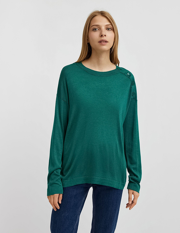 

Джемпер женский United Colors of Benetton 21A_1011E1P03 зеленый S, 21A_1011E1P03