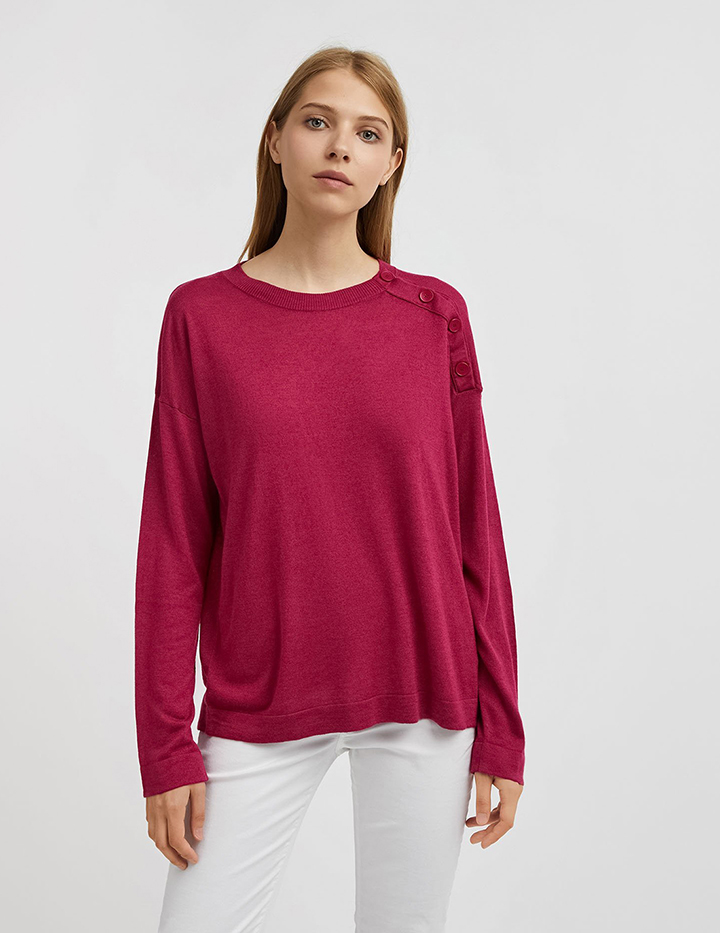 

Джемпер женский United Colors of Benetton 21A_1011E1P03 фиолетовый S, 21A_1011E1P03